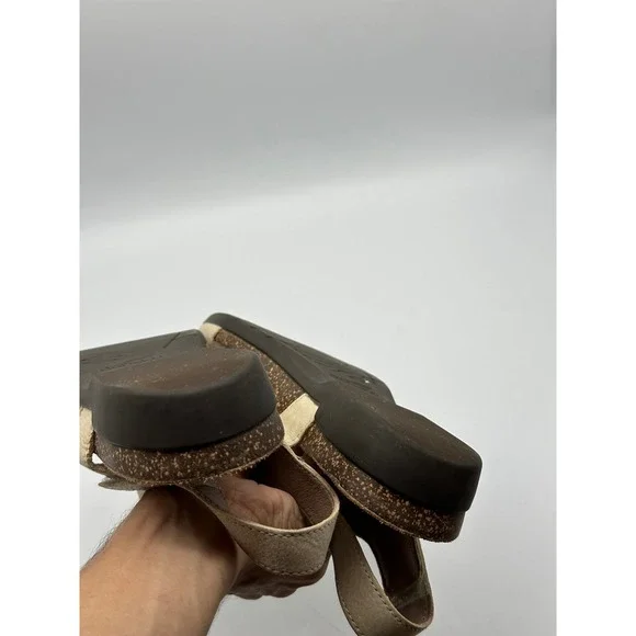 Dansko Women Size 41 US 10 Leather Comfort Orthotic Cork Footbed Sandals Beige - Picture 10 of 15